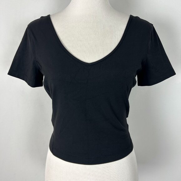 Lululemon Align Tee Black Short Sleeve Active Top Size 8 Women's - Picture 1 of 3